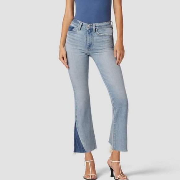 Hudson Barbara Ivy High Rise Kick Flare Bootcut Crop Jeans - Picture 1 of 3